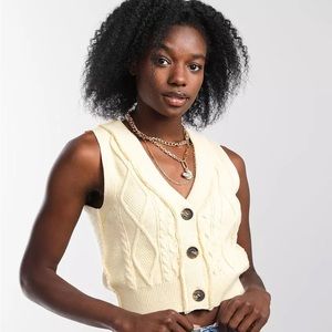 Free People Denson Cropped Sweater Vest